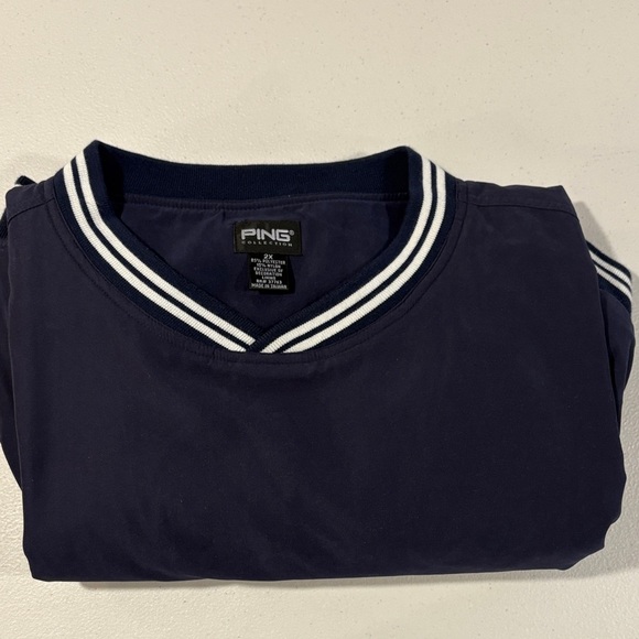 Ping Other - Ping Dark Blue V-Neck with White Trim